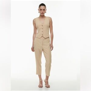 Babaton Conan Pull on Pants, Gold Mustard Yellow cropped Size 4 Office casual